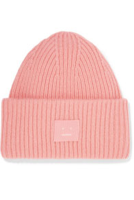 pink knit beanie